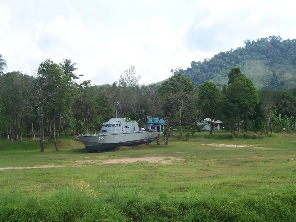 Police Boat 813, left inland near Bang Niang by the 2004 tsunami
