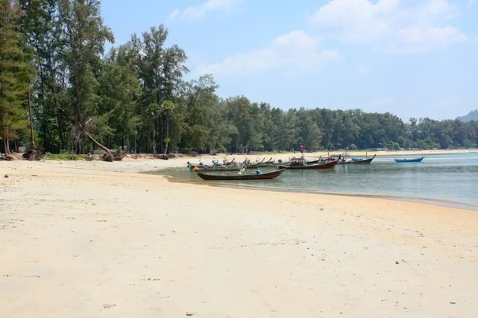 Longtails on the shallows at Nai Yang