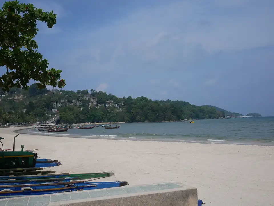 Longtails and the beachfront at Patong