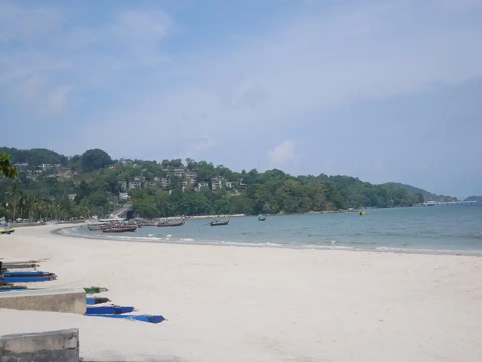 The sweep of Patong beach towards the southern headland