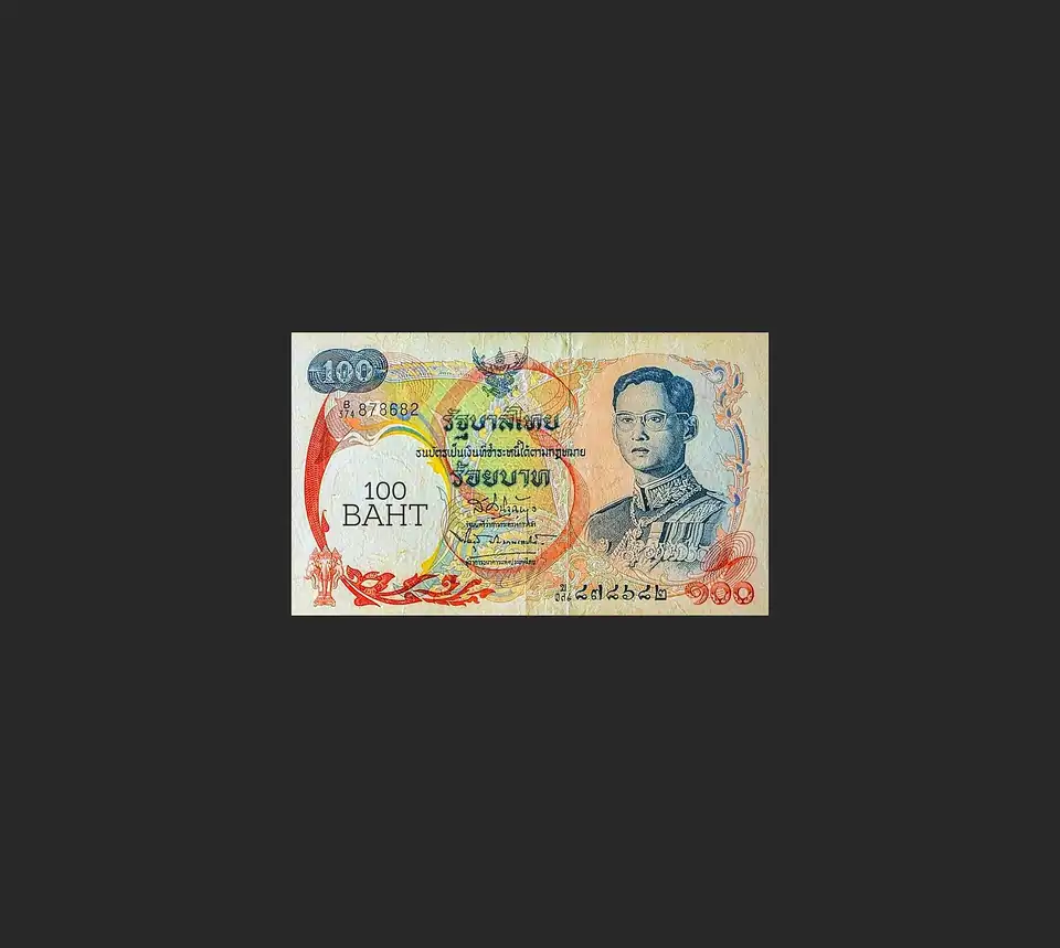 A twenty baht Thai banknote