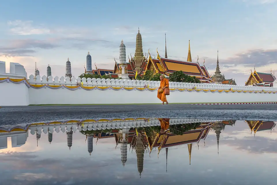Monks at a Thai temple
